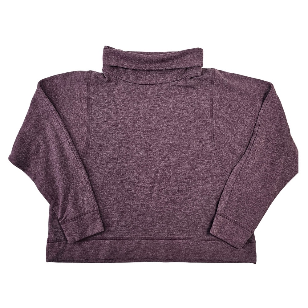 Avia Womens XL Purple Heathered Funnel Neck Pullover Sweatshirt Activewear Top - Picture 1 of 5